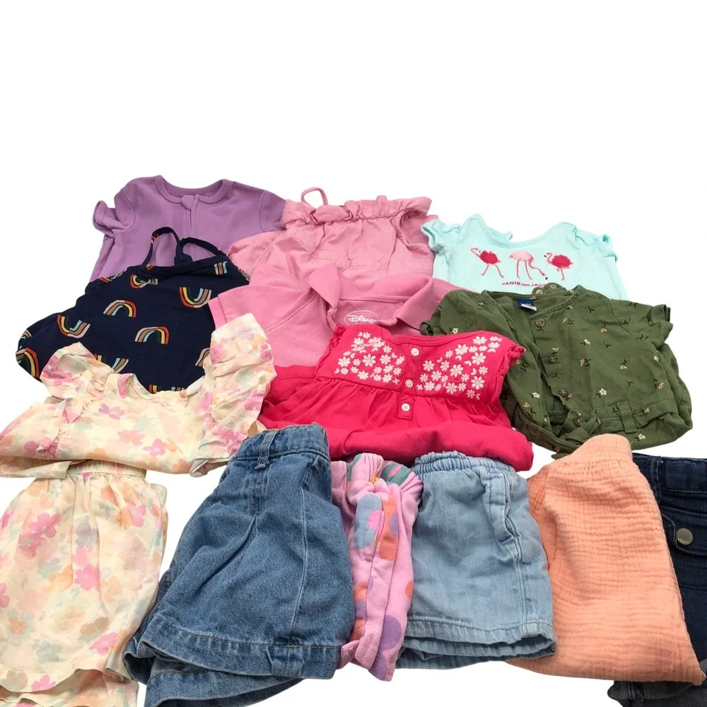Baby Girls 18-24M Summer Clothing BUNDLE Shorts Dress Romper Mix Lot Disney